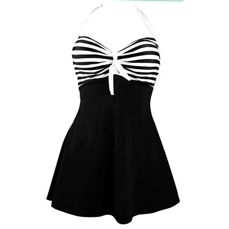 🆕 Vintage Sailor Pin Up Swimsuit Retro One Piece Skirtini Cover Up