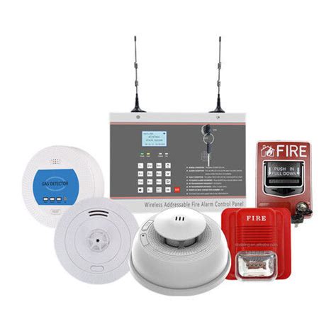 Wireless Addressable Fire Control Panel Alarm System Smoke Sensor Fire