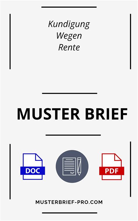 K Ndigung Wegen Rente Musterbrief