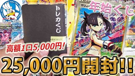 【ポケカ】【オリパ】マリィ狙いで年始くじ！！シーガルさんの高額5000円年始オリパを25000円分開封‼‼‼‼ Youtube