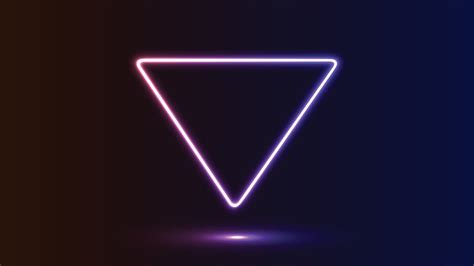 abstract background design with neon triangle frame, neon triangle ...