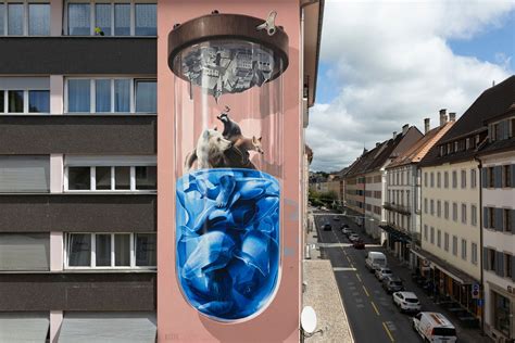 “Gravity” by NEVERCREW in Le Locle, Switzerland | STREET ART UTOPIA