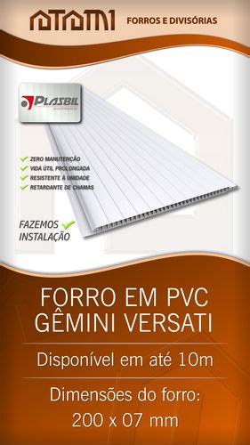 FORRO PVC GEMINI VERSAT 7MM Atami Forros e Divisórias