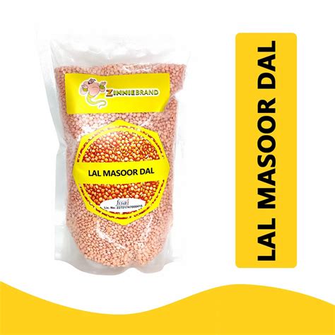 Zinniebrand Masoor Dal Red Lentils High In Protein Packaging Size