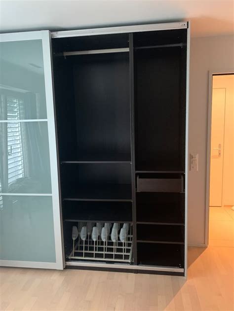 Ikea Pax Kleiderschrank Dunkelbraun Mit Schiebet Ren Kaufen Auf