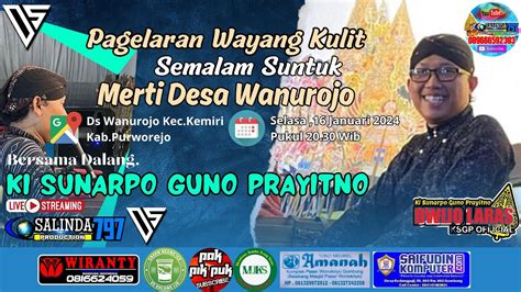 Live Streaming Wayang Kulit Ki Sunarpo Guno Prayitno Lakon Wahyu