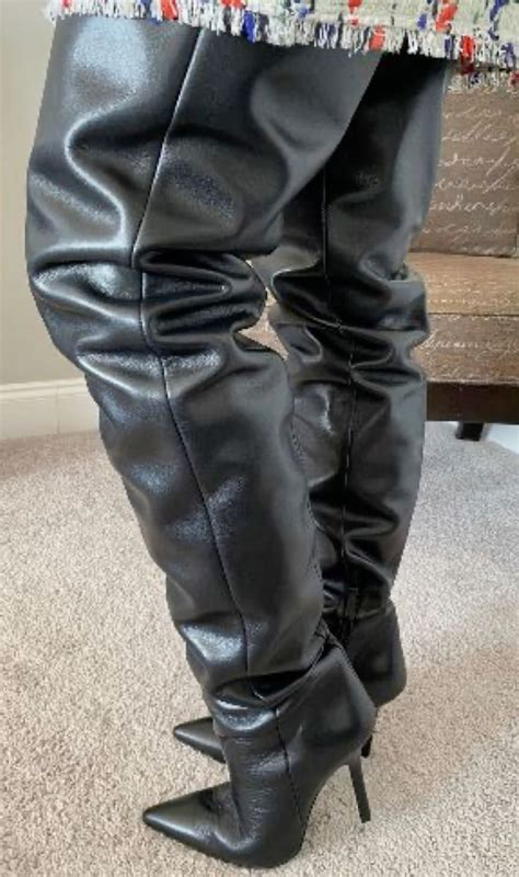 Pin On Womens Thigh High Boots In Leather Thigh High Boots