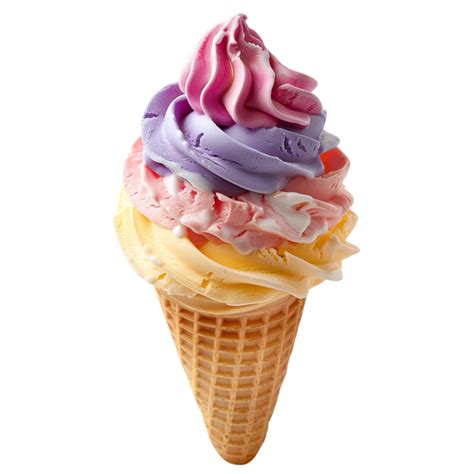 Colorful Soft Serve Ice Cream 47831792 Png