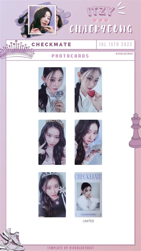 Photocard Itzy Photo Wall Templates Cards Kpop Stickers