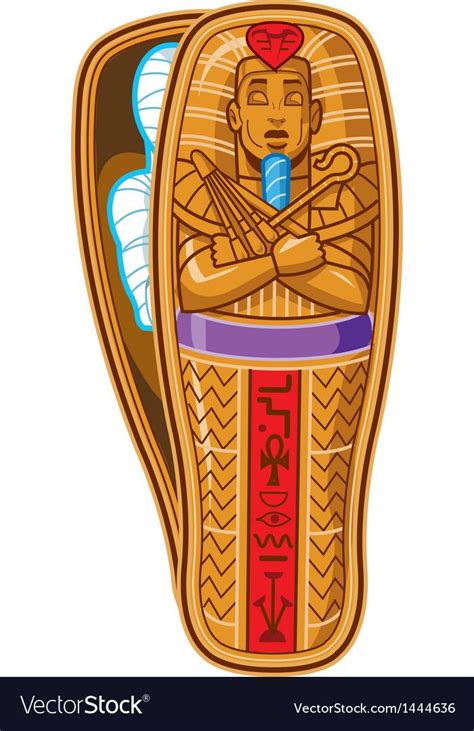 Mummy Sarcophagus Vector Image On Vectorstock Ancient Egypt For Kids