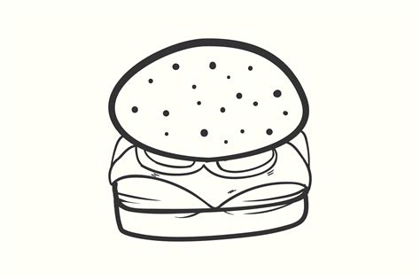 Hand Drawn Burger Vector Illustration Graphic By Microtee · Creative Fabrica