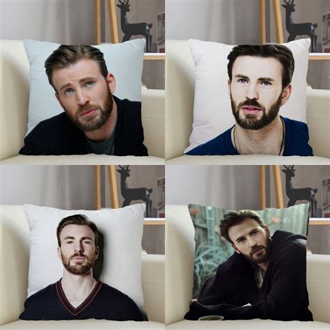 Musife Chris Evans Pillowcase Custom Square Pillow Cover Case Zipper