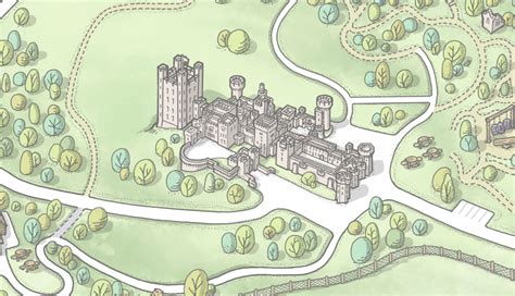 Victorian Norman Style Castle Visitor Map • David Goodman