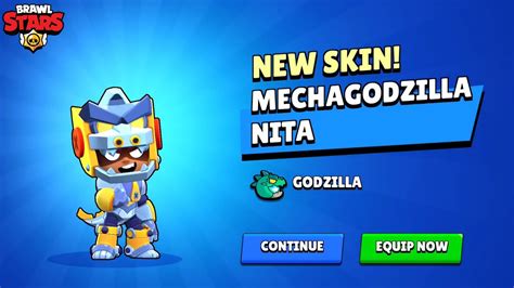 MECHAGODZILLA NITA NEW SKIN Brawl Stars YouTube