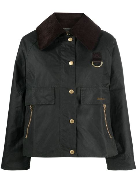 Barbour Logo Embroidered Oversized Jacket Farfetch