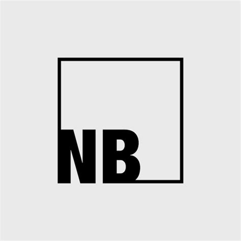 Icono De Vector De Letra Inicial Del Nombre De La Empresa Nb Vector