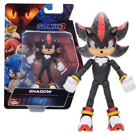 Boneco Shadow Sonic 3 - Boneco figura Articulado Shadow de 12cm Sonic 3 O Filme 4412 - Sunny ...