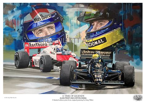 Alain Prost And Ayrton Senna Limited Edition Art Print From An Etsy UK