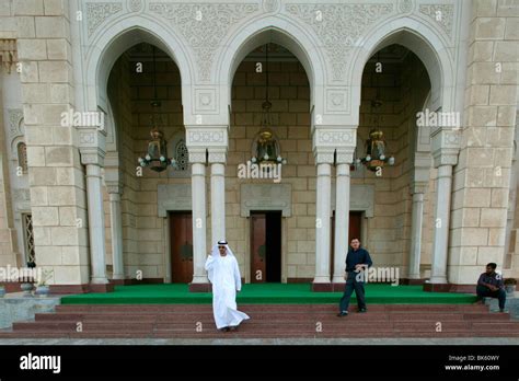Jumeirah Mosque Dubai United Arab Emirates Middle East Stock Photo
