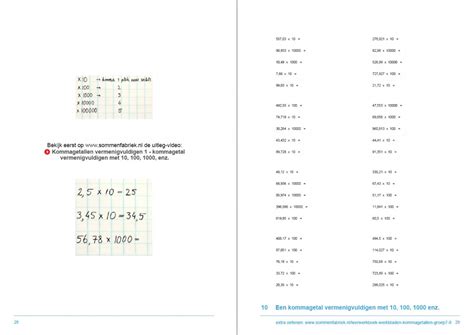 Leerwerkboek Kommagetallen Groep 7 En 8