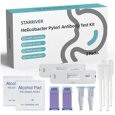 Starriver H Pylori Test Kit Helicobacter Pylori Test Kits At Home 2 Tests H