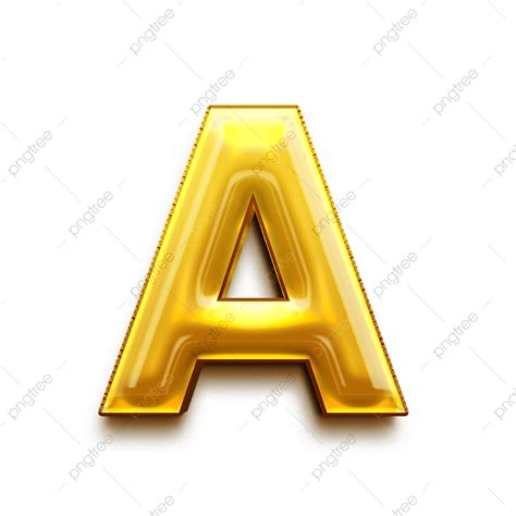 Alphabet Fonts Hd Transparent, A Alphabet Gold Font Or Text ...