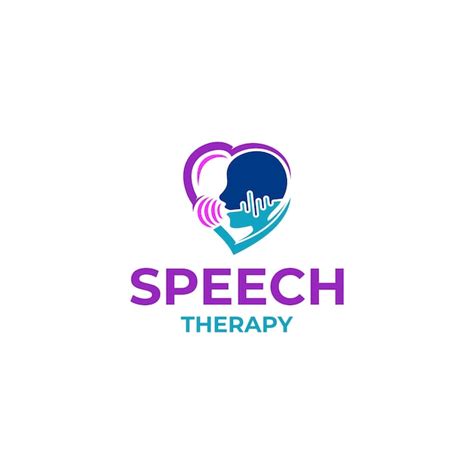 Logotipo De La Terapia Del Habla Con Ilustración De Plantilla Vectorial