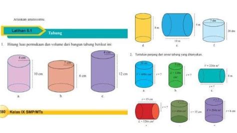 Jawaban Matematika Kelas Halaman Hitung Luas Permukaan Dan