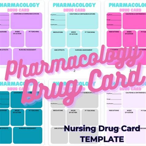 Pharmacology Drug Card Template Nursing Pharmacology Nursing Notes