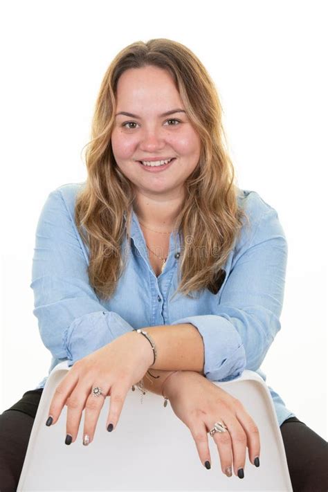Cute Chubby Blonde Woman Long Hair Stock Photos Free Royalty