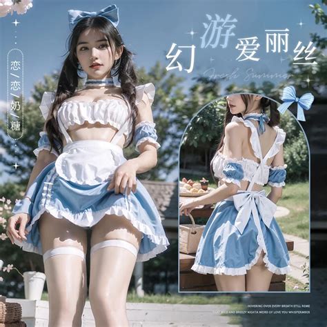 Women Plus Size Maid Cosplay Sexy Lingerie Japanese Anime Cafe Costume Exotic Party Waitress