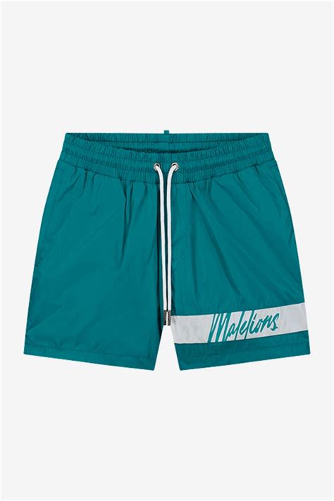 Malelions Captain Swimshort Blauw Teal White Op Mike S Just For Men