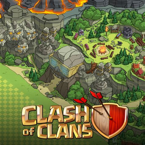 Artstation Clash Of Clans Book Of Clash Scenery