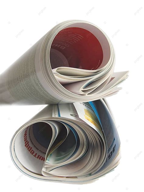 Roll Of Newspaper Isolated On White Background Print Reader Publisher