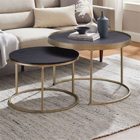 Monument Furniture 2 Piece Gaia Nesting Coffee Table Set Temple And Webster