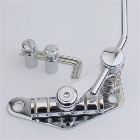 Tune O Matic Style Electric Guitar Bridge Chrome Stop Bar Tailpiece