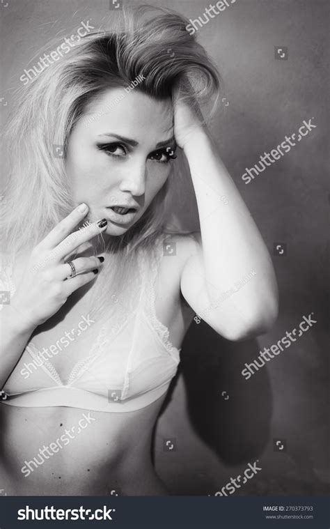 Sexy Blonde Girl Brown Eyes Posing Stock Photo 270373793 Shutterstock