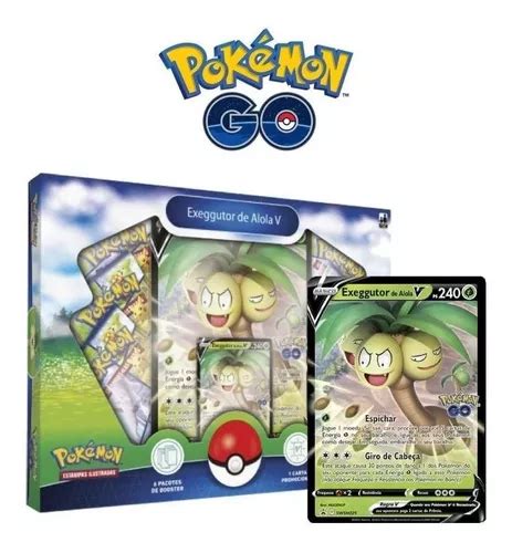 Box Pok Mon Go Exeggutor De Alola V Cartas Copag Frete Gr Tis