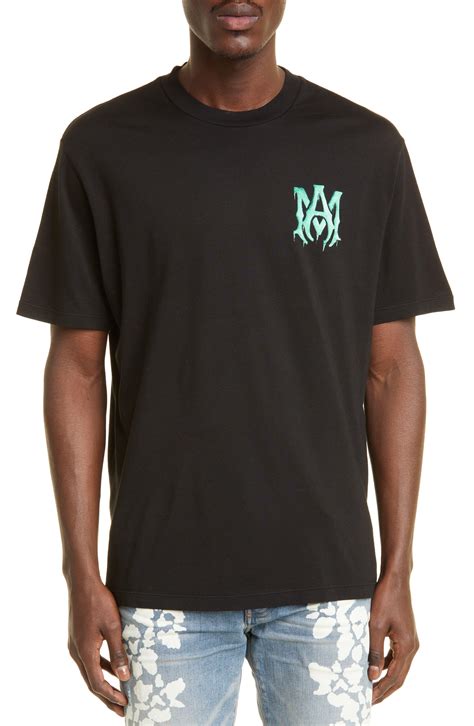 Amiri Watercolor M.a. Logo Graphic Tee in Black for Men | Lyst