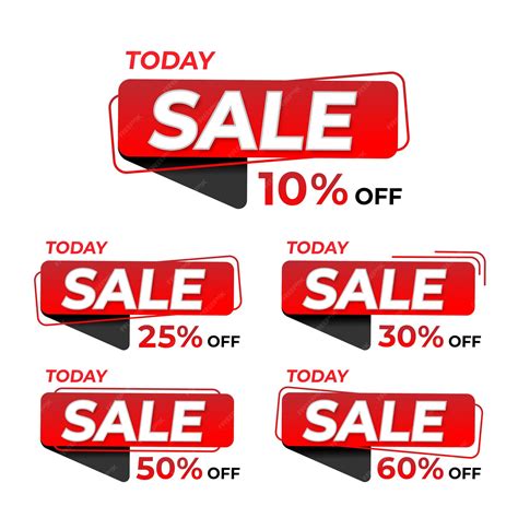 Vetor de rótulo de vendas de promoção com número e porcentagem | Vetor