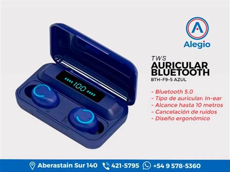 Auricular Inalambrico Bluetooth Tws Bth F9 5 Negro Cancelación De