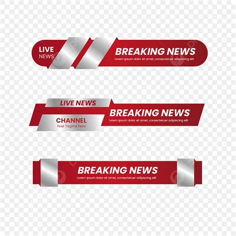 News Lower Thirds Vector Hd Png Images Lower Third Breaking News Color