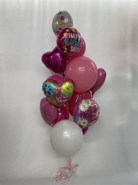 Happy Mothers Day Balloon Bouquet Helium Inflated Weight Attached