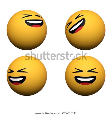 Grinning Squinting Face Emoji 3d Matte Stock Illustration 2256010141 Shutterstock