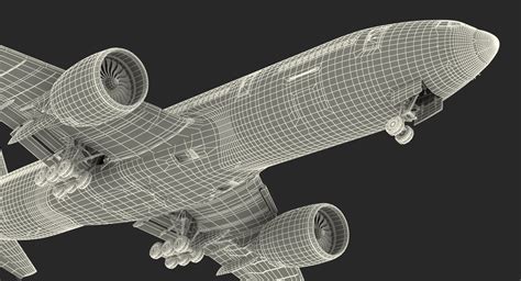 Boeing 777 200ER Emirates Airlines 3D Modell 3D Modell 129 C4d Max