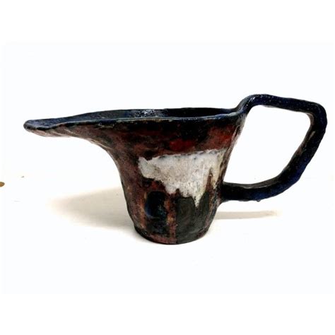 VASO BROCCA VERSATOIO CERAMICA FAT LAVA DESIGN BRUTALISTA MODERNISTA