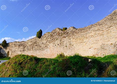 Ruins of Fortification Bulwark. Medieval Rampart. Stock Image - Image of monumental, fortress ...