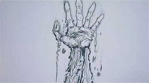 How To Draw A Zombie Hand Coming Out Of The Ground