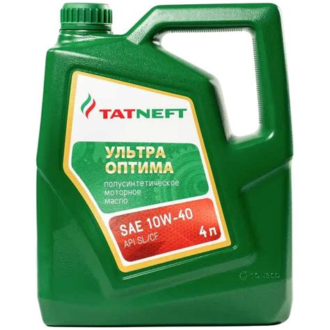 Масло моторное ТАТНЕФТЬ Ультра-Оптима SAE 10W40 API SL/CF ...