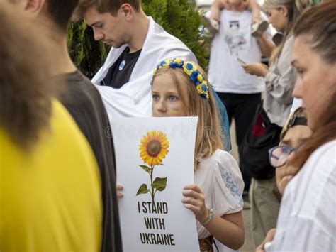 Tbilisi Georgia Russian Rally Against The War In Ukraine August